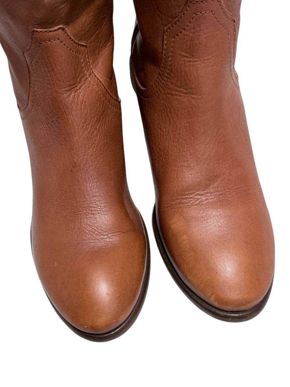 Frye Carson Pull On Tall Boots in Molasses Brown Leather Size 8 - Picture 5 of 14